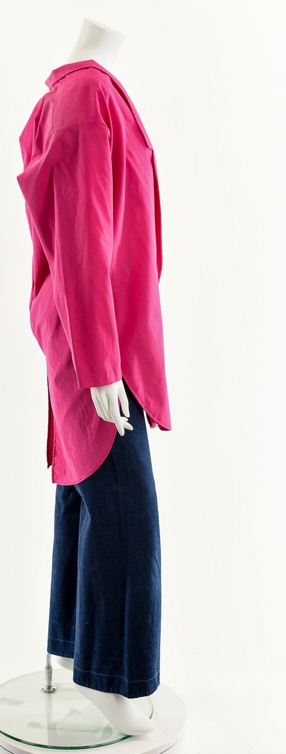 Hot Pink Cotton Oversized Blazer Jacket - image 5