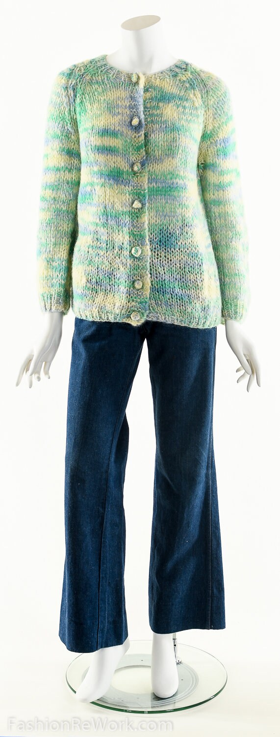 60s Italian Mohair Sweater, Vintage Italian Cardigan, 60's 60s Italian Mohair Sweater, Vintage Italian Cardigan, 60's
