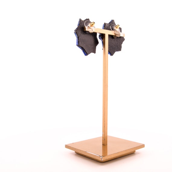 sequin beaded statement earrings 80s - image 4