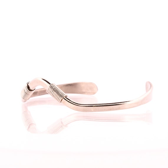 Minimalist Silver Cuff Bracelet - image 2