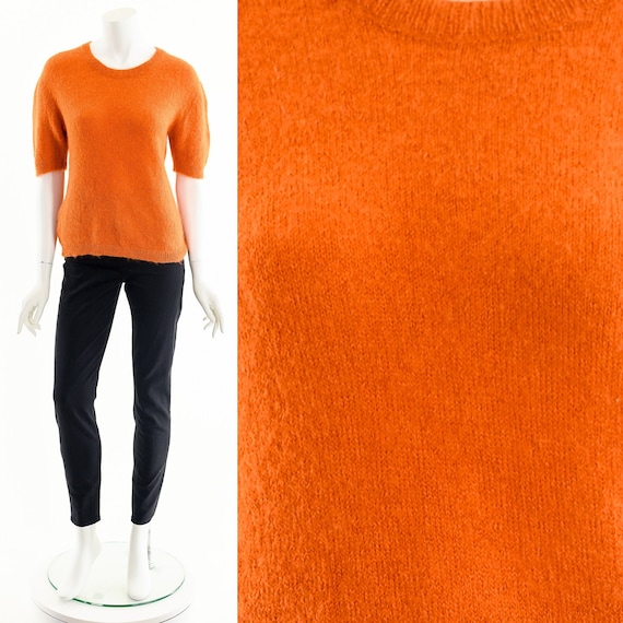 90s Orange Dreamsicle Mohair Sweater,Iconic Mohair