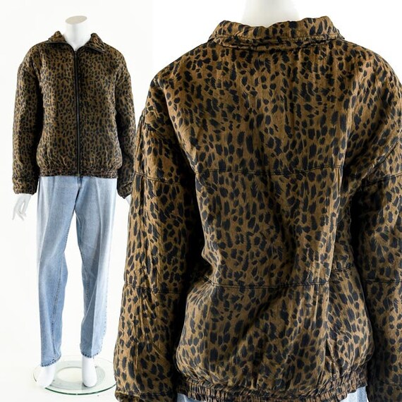 Leopard Silk Bomber,Cheetah Print Bomber Jacket,A… - image 5