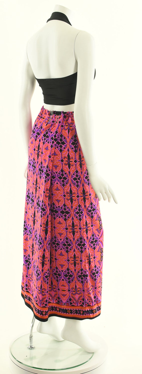 Mr Dino Skirt,Psychedelic Maxi Skirt,Vintage Neon… - image 6