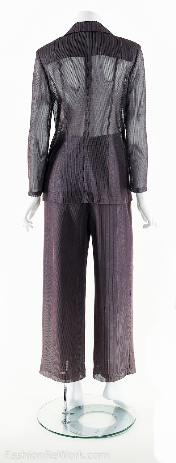 Minimalist Suit, MESH SUIT, Two Piece Suit, Auber… - image 5