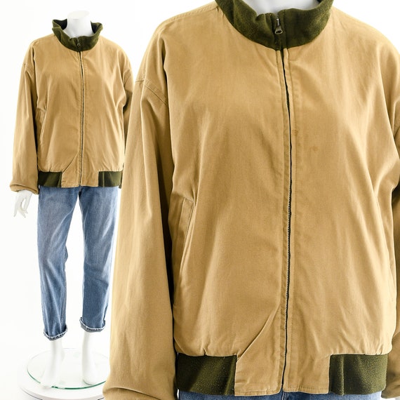 tan bomber jacket, wool jacket, reversible jacket… - image 2