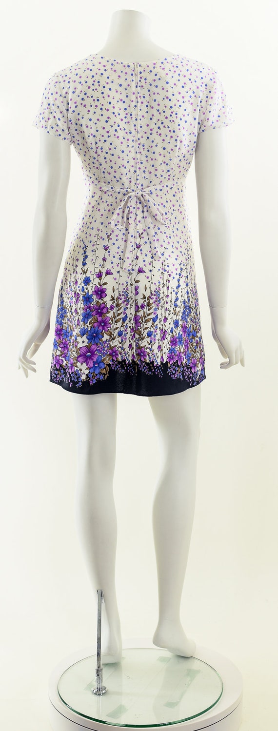 Purple Floral Print Baby Doll Dress - image 7