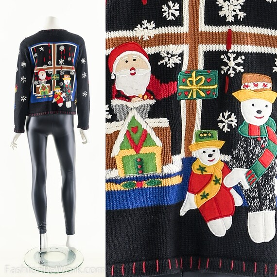 Santa Toy Shop Scenic Sweater
