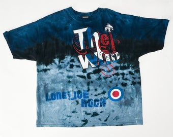 The Who 2007 Band Tee, Black and Blue Dyed