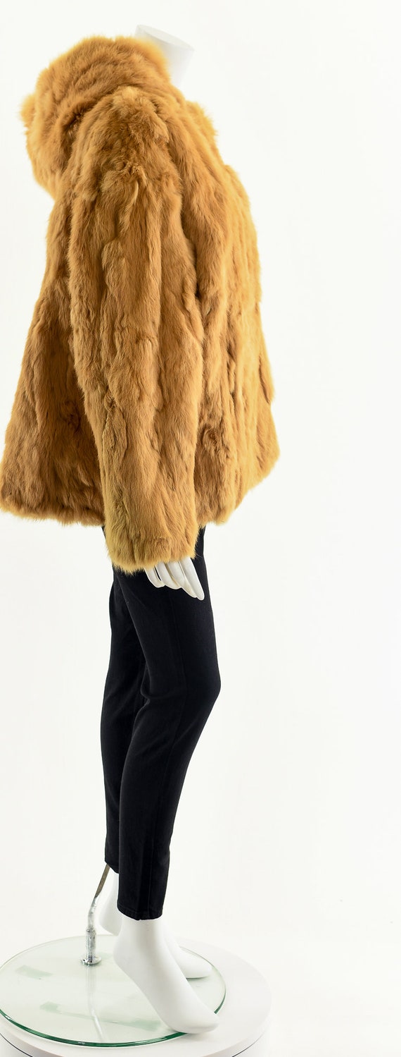 Golden Brown Fur Coat,Rabbit Fur Coat,Oversized H… - image 5