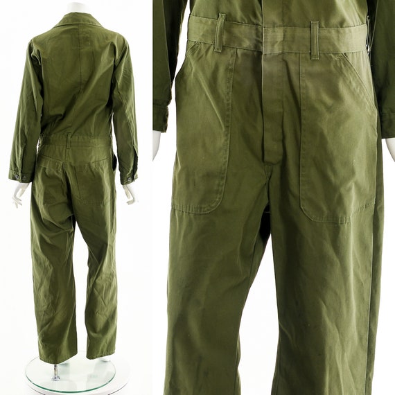 Green Workwear Coverall Jumpsuit,Military Issue J… - image 2