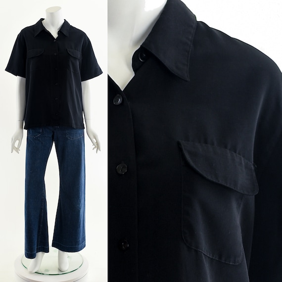 Safari Mali Gathered Flounce Sleeve Shirt Dress - Black