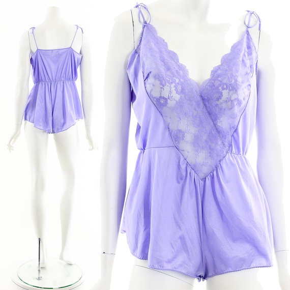 Purple Lace Bodysuit Romper Onesie - image 3