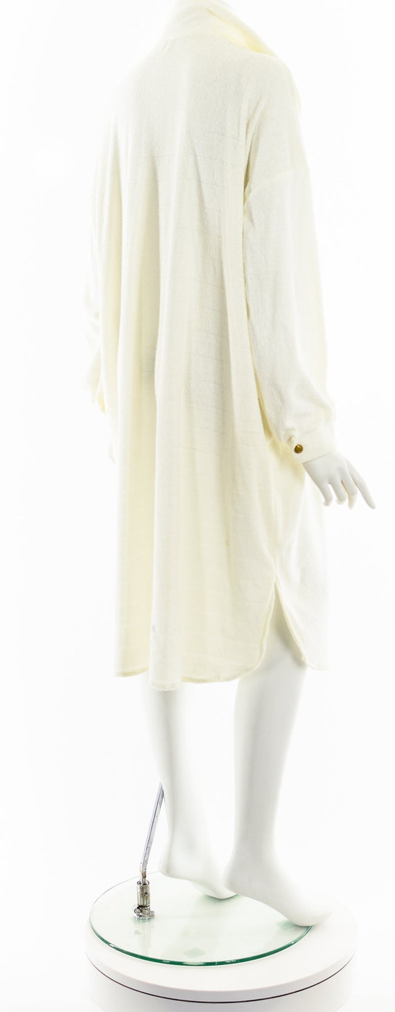 Terry Cloth Oversized Button Down Dress Tunic - image 6