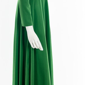 60's Kelly Green Studded Maxi Dress image 5