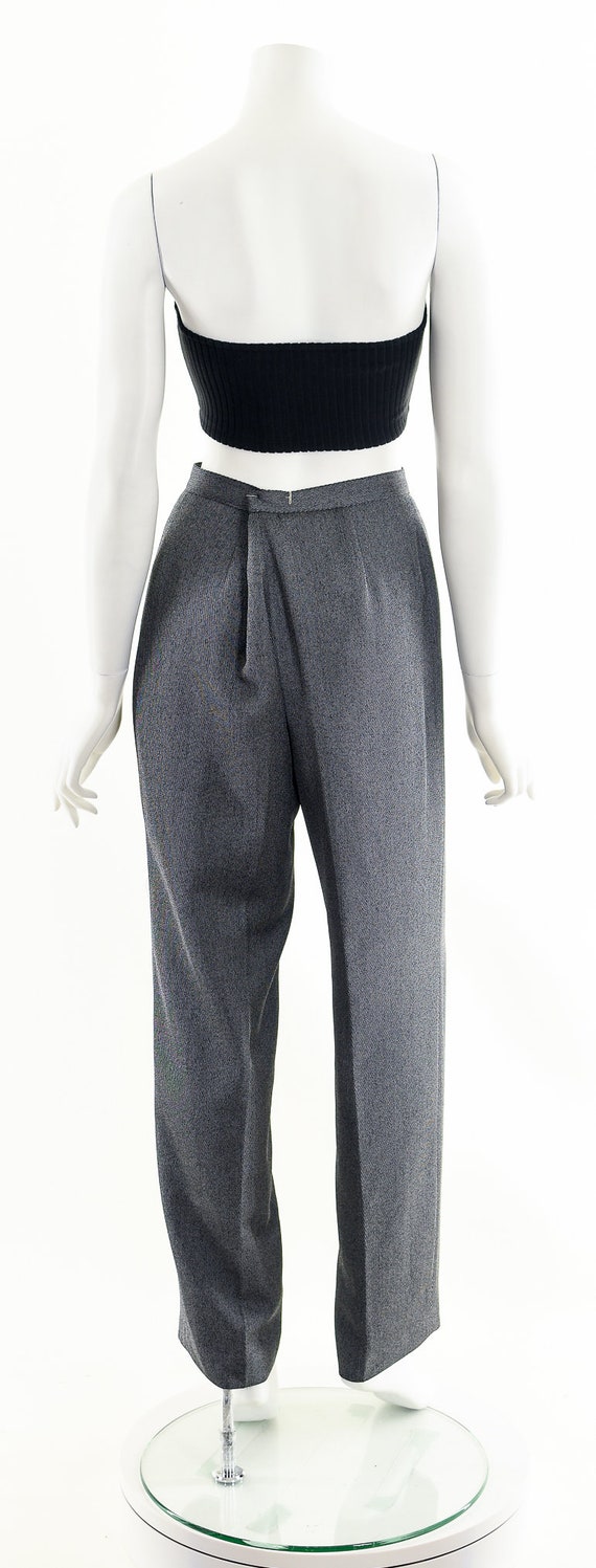 gray trousers, vintage gray pants, work pants, of… - image 7