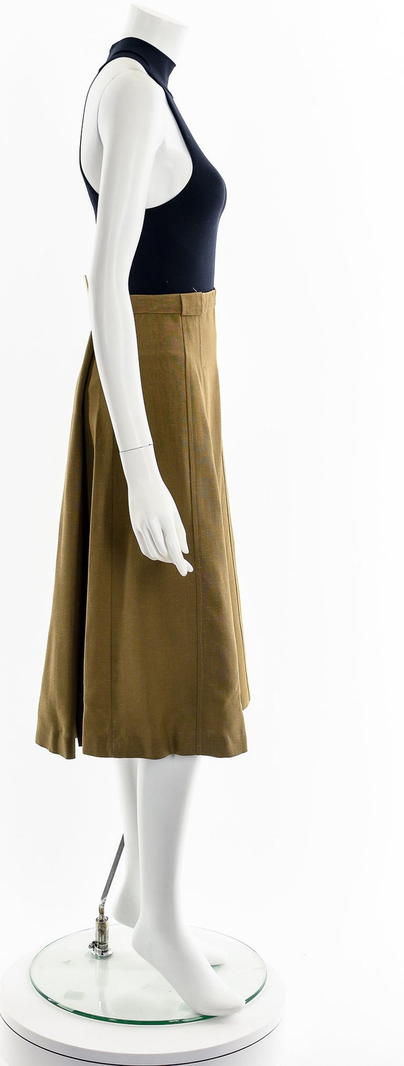 50s Chestnut Brown A-Line Skirt - image 5