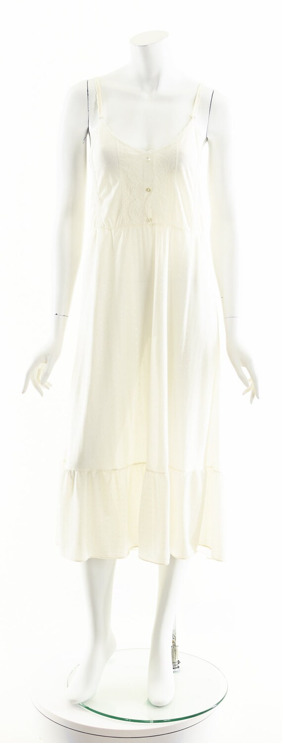 Bohemian White Slip,Vintage White Slip Dress,Vint… - image 4