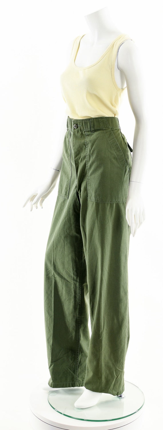 Green Army Fatigue Pants Olive Green Chino Pant M… - image 10