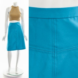 60&#39;s Cornflower Blue A-Line Skirt