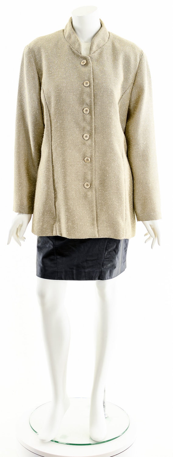 Beige Minimalist Duster,Tan Knit Tunic Coat,Vinta… - image 4