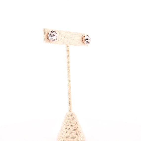 Classic Silver Rhinestone Studs - image 8