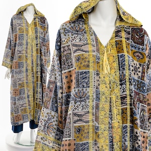 Färgglad lapptäcksmantel 90-tal