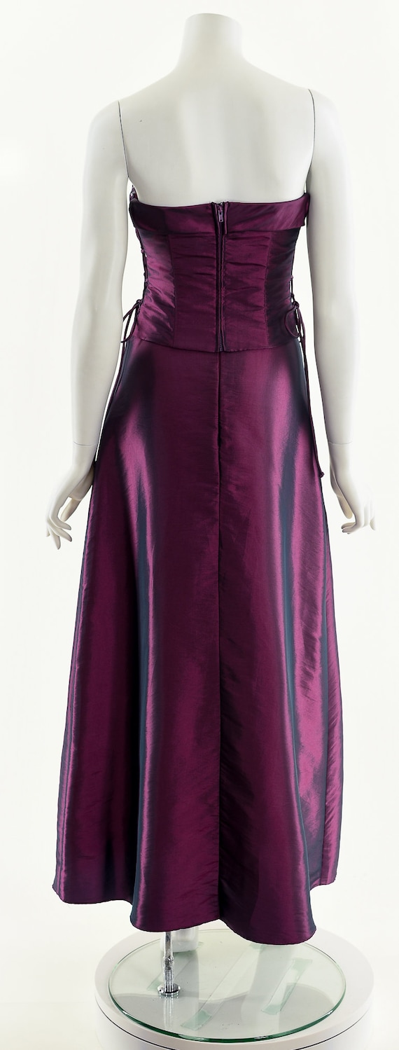 Y2K Purple Corset Dress,Bustier Corset Full Lengt… - image 7