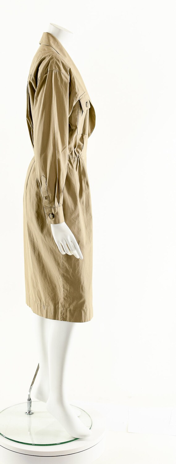 Khaki Wrap Dress,Utilitarian Inspired Dress,Milit… - image 5