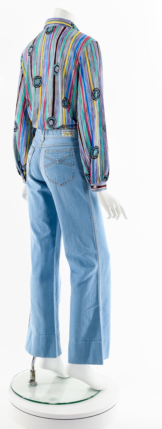 Rainbow Abstract 70s Button Up - image 6