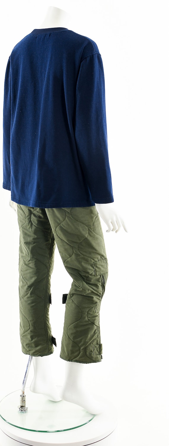 navy patchwork velvet sweatshirt - image 6