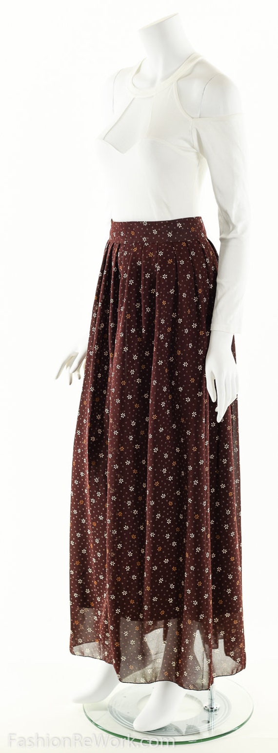 Boho Daisy Skirt, Bohemian Maxi Skirt, Micro Dais… - image 6