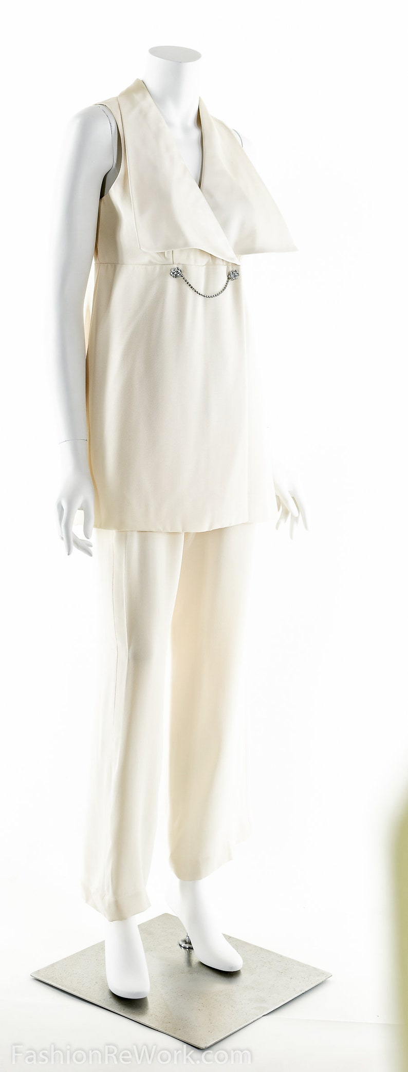 white two piece jumpsuit