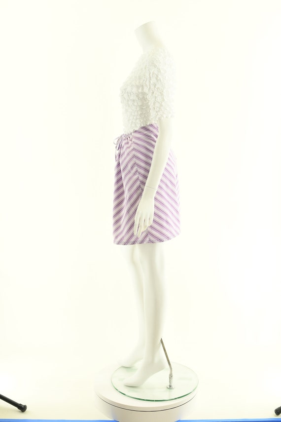Lavender Striped Skirt,Candy Striped Skirt,90s Ch… - image 9