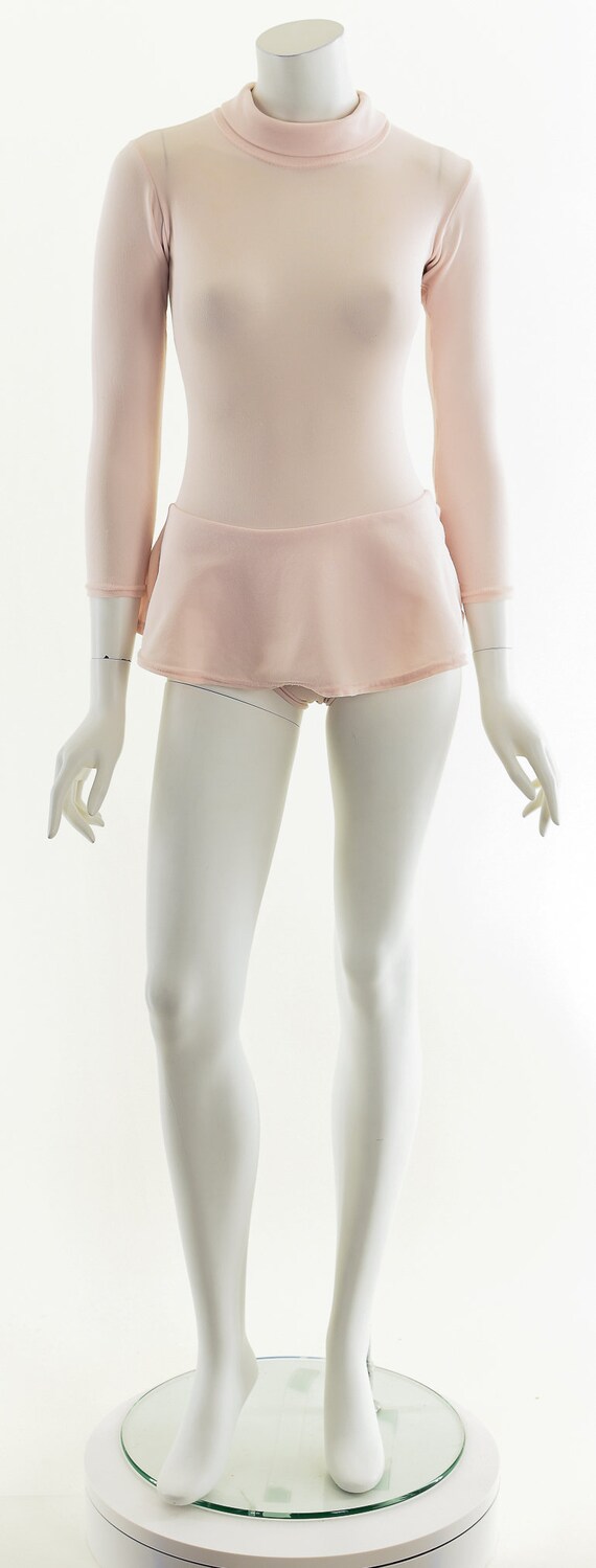 Baby Pink Bodysuit,70s Turtleneck Bodysuit,Vintag… - image 4