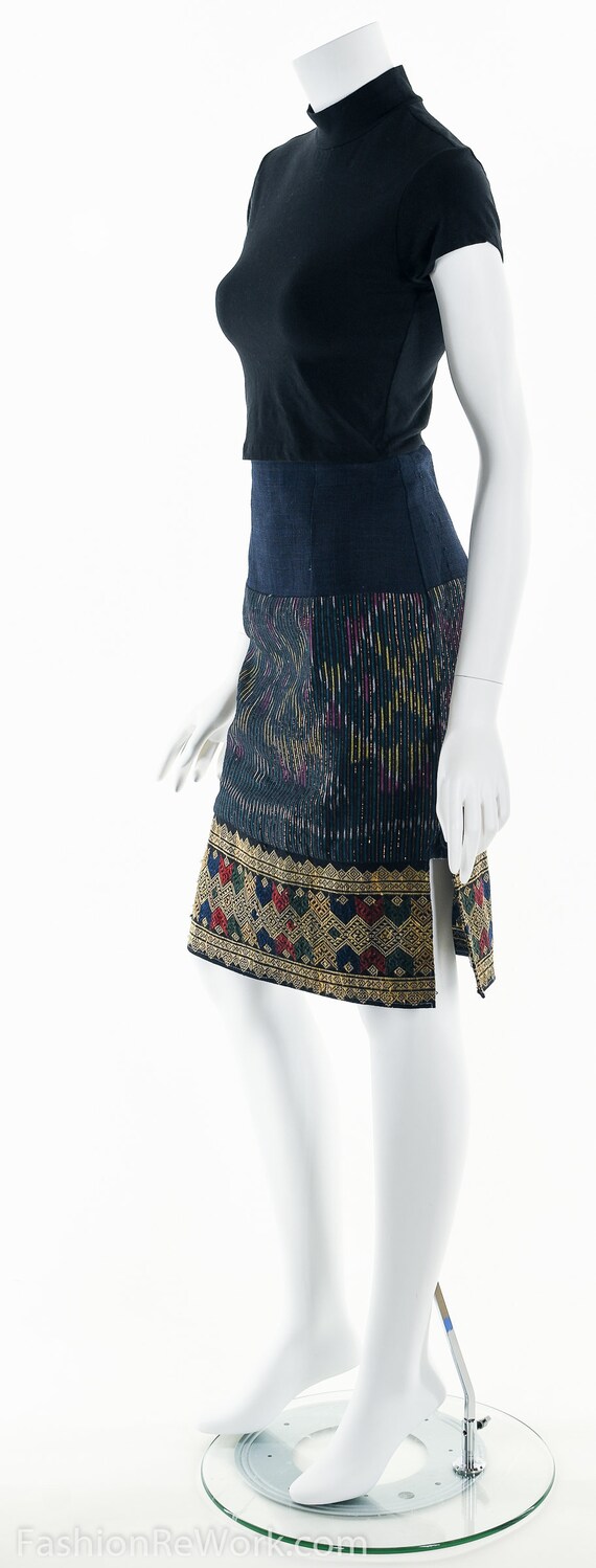 Hmong Skirt, Thai Pencil Skirt, Ethnic Skirt, Boh… - image 8