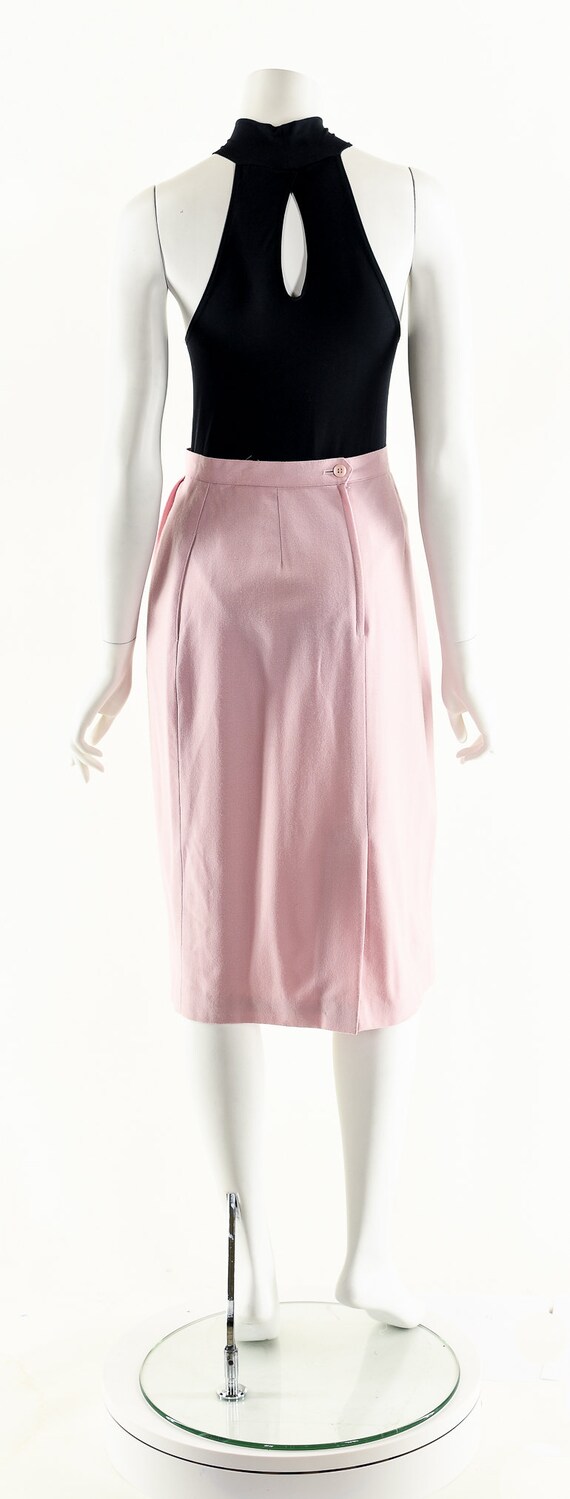 Baby Pink Skirt,High Waist Skirt,Vintage Pencil S… - image 7