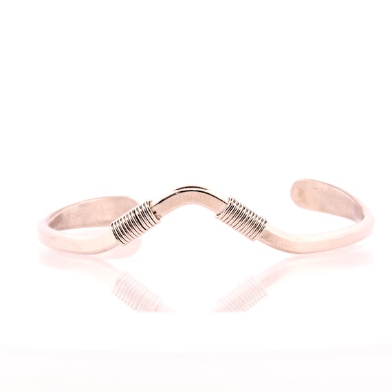 Minimalist Silver Cuff Bracelet - image 1