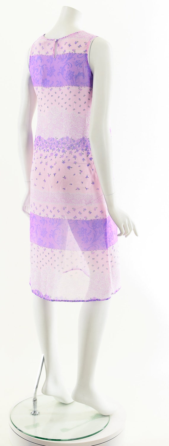 y2k floral dress,paisley flower dress,semi sheer … - image 6