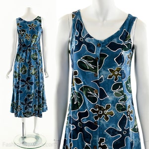 Plumeria Batik Dress,Bali Blue Dress,Vintage Indonesian Dress,Blue Green Maxidress,Tropical Resort Dress,Summer Island Dress,Festival Spring