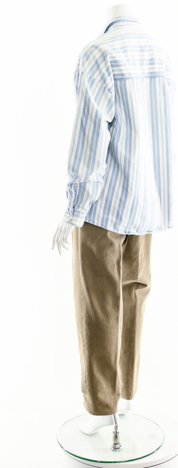 Striped Cotton Chambray Button Down - image 8