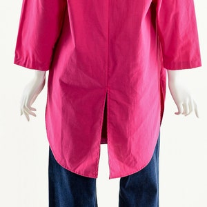 Hot Pink Cotton Oversized Blazer Jacket image 7