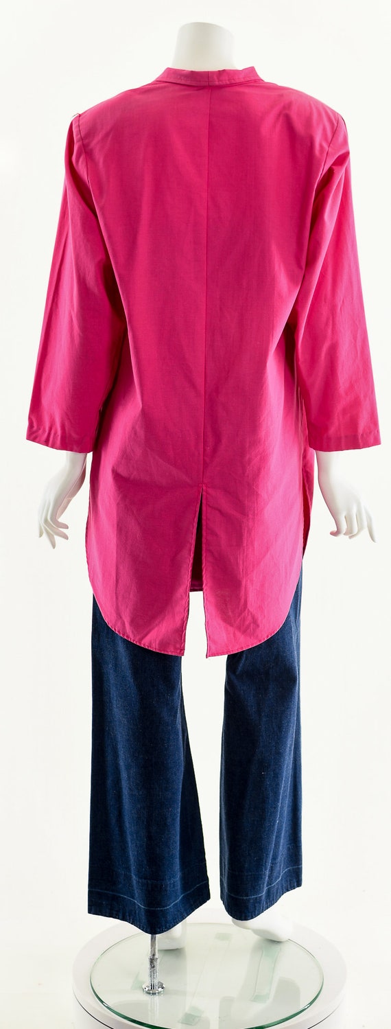 Hot Pink Cotton Oversized Blazer Jacket - image 7