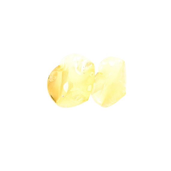 Gold Crackle Circular Earrings - image 8