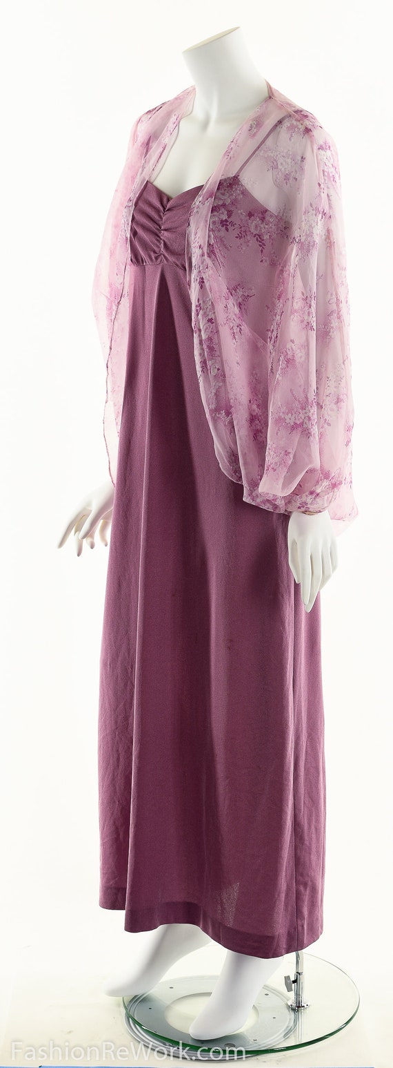 Purple Dress, 70's Purple Dress, Dress Set, Purpl… - image 4