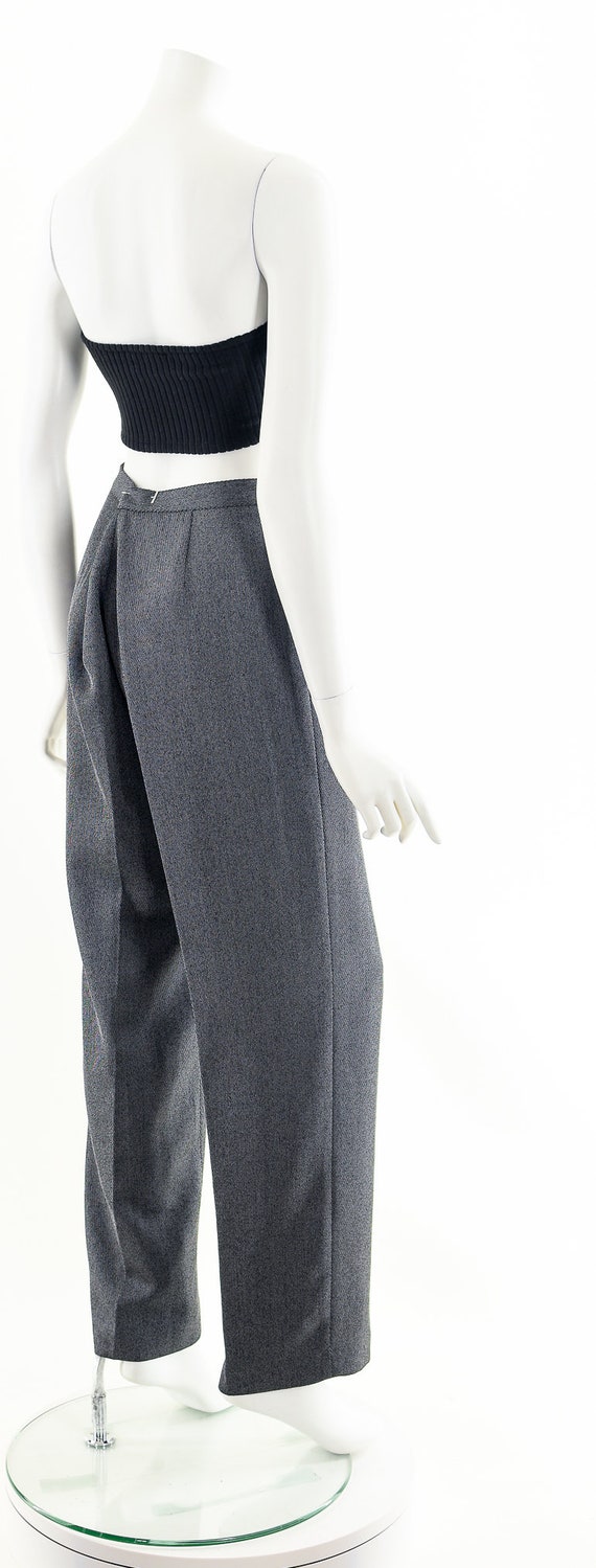 gray trousers, vintage gray pants, work pants, of… - image 6