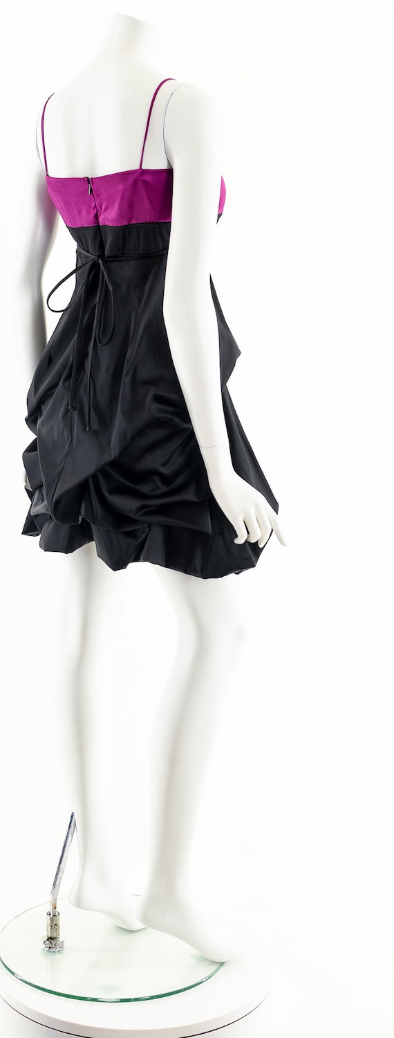 Y2K Black Ruched Mini Dress - image 7