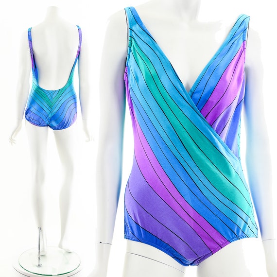 70s Cool Tone One Piece Swimsuit - image 1