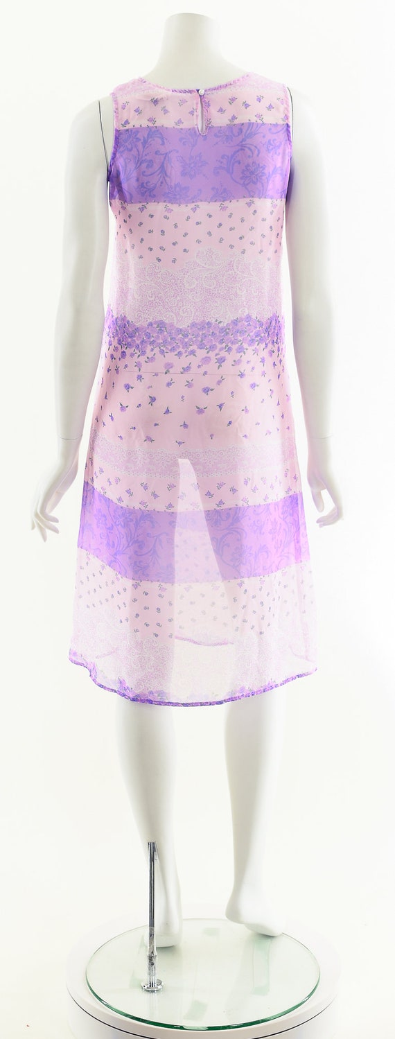 y2k floral dress,paisley flower dress,semi sheer … - image 7