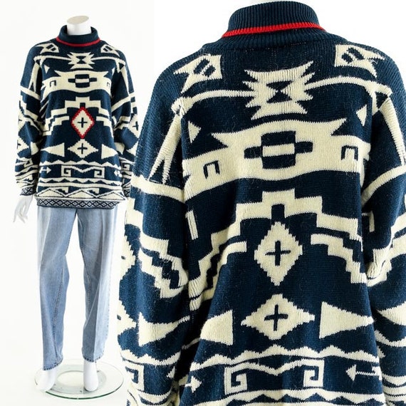 SOUTHWEST Oversized Sweater Western 80s - image 7