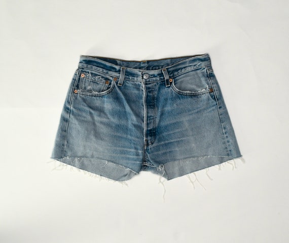 Reworked Leather Cutoff Levi's Shorts - image 2